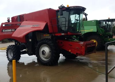 Two combine harvesters were exterior detailed by a team from Detailing Country SA in Eyre Peninsula